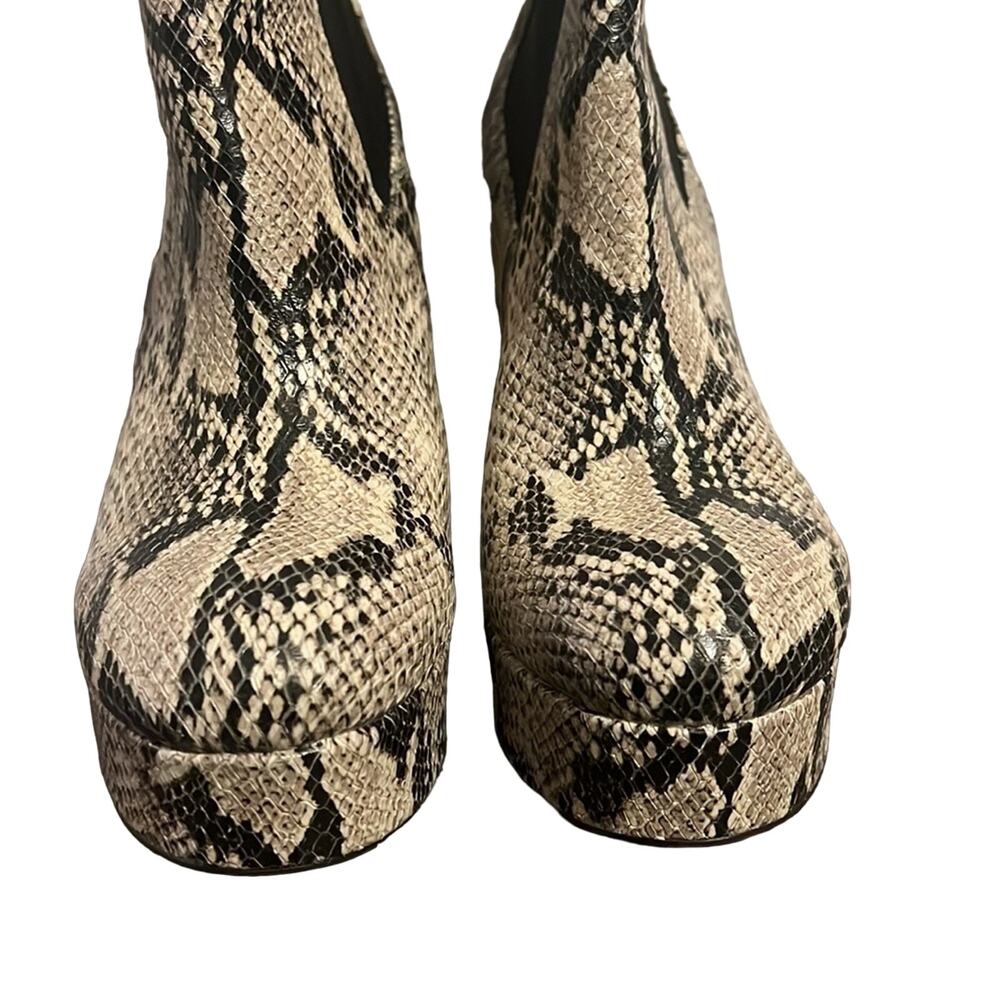 Sam Edelman Abella Platform Chelsea Boots Reptile Embossed Size 9.5M Used - Picture 7 of 8